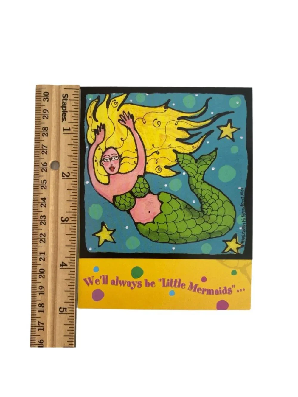 HAPPY BIRTHDAY 6/pk Leanin' Tree Greeting Cards NOS Mermaid Lori Wiseman VTG